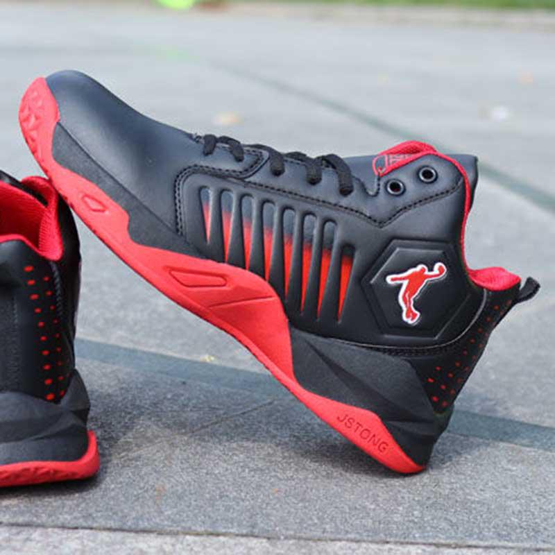 Size 39-45 Men Leather Sneakers Wear-resistant Basketball Shoes Deodorant Lightweight Running Shoes