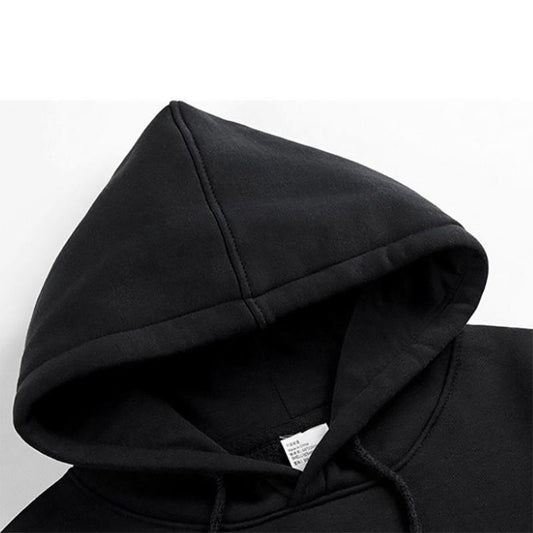 Burgundy Sweater Men's Hooded Sweatshirts Autumn Chinese Style Plus Velvet Loose Coming Year's Eve Couple Jacket Outerwear