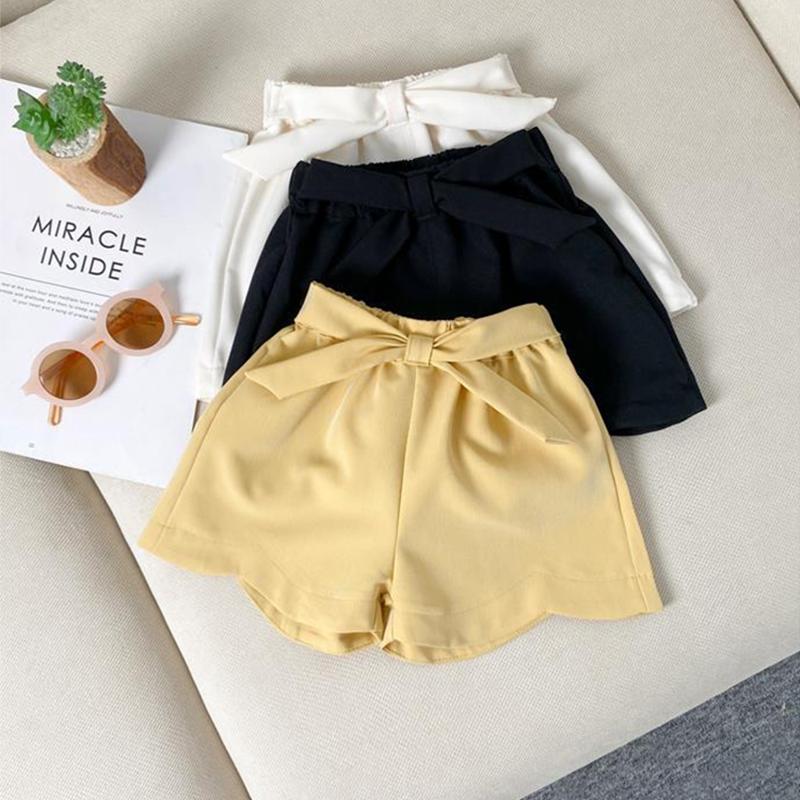 Children's Pants Summer Girls' Shorts Thin Lace Casual Pants Korean Solid Loose Bow Pants Breathable Shorts