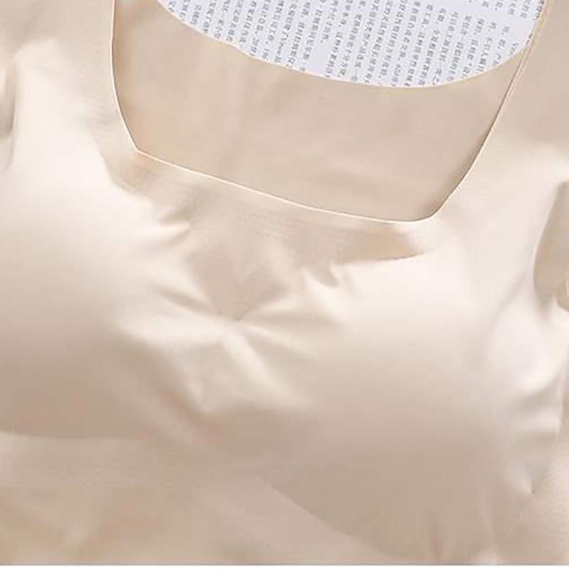 Large Size Seamless Smooth Sports Thin Section Light and Breathable No Steel Ring Gathering Anti-sagging Elastic Skin-friendly Non-slip Bra