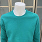 Solid Color Labeling Waffle Round Neck Pullover Loose Version Casual Sweater Men's Long-sleeved Top