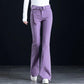 Purple Jeans Female Spring Autumn Straight Wide Leg Pants Petter Pants Female High Waist Vertical Trousers Micrarapist Female