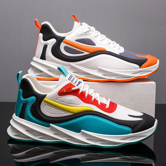 Men's Deodorant Breathable High Contrast Casual Shoes Korean Version of The Trend of Student Sports Shoes with Thick-soled Shoes