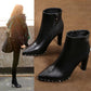 Black Pointed High Heels Martin Boots Sexy Stiletto Zipper Tassel Ankle Boots