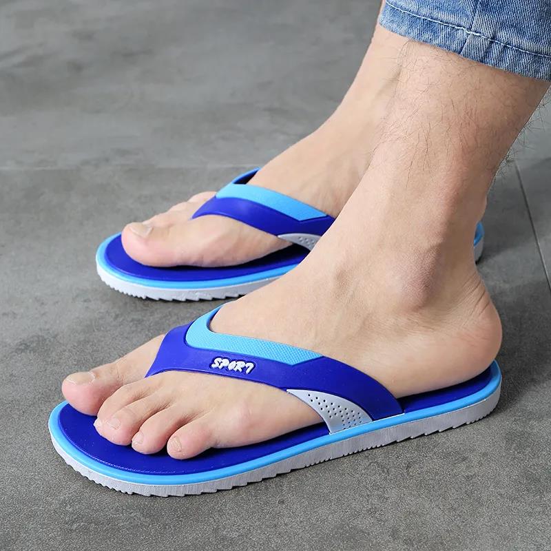 Men's Slippers Summer  Flip-flops Non-slip Soft Bottom Outside Wear Beach Sandals