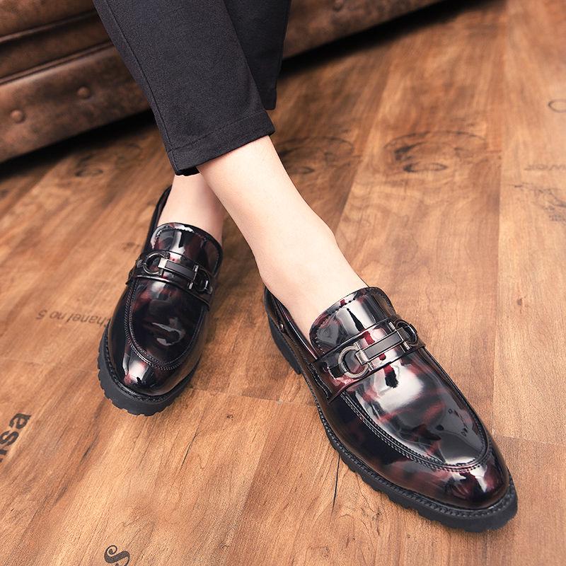 Luxury Dress Leather Shoes Men Business Wedding Shoes Leather Casual Pointed Toe Formal Leather Shoe