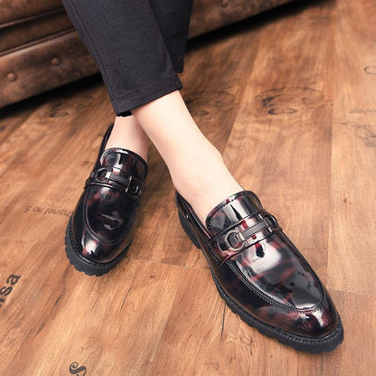 Luxury Dress Leather Shoes Men Business Wedding Shoes Leather Casual Pointed Toe Formal Leather Shoe