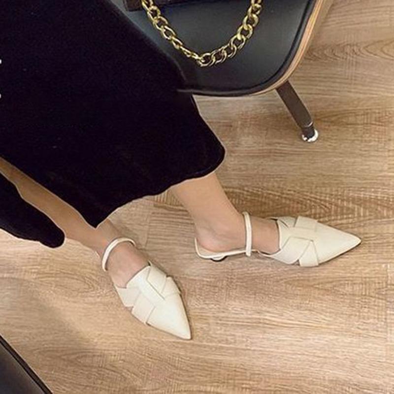 Women's Shoes Summer Roman Fairy Style Cross-pointed Thick Heel Mid-heel Non-toed Sandals