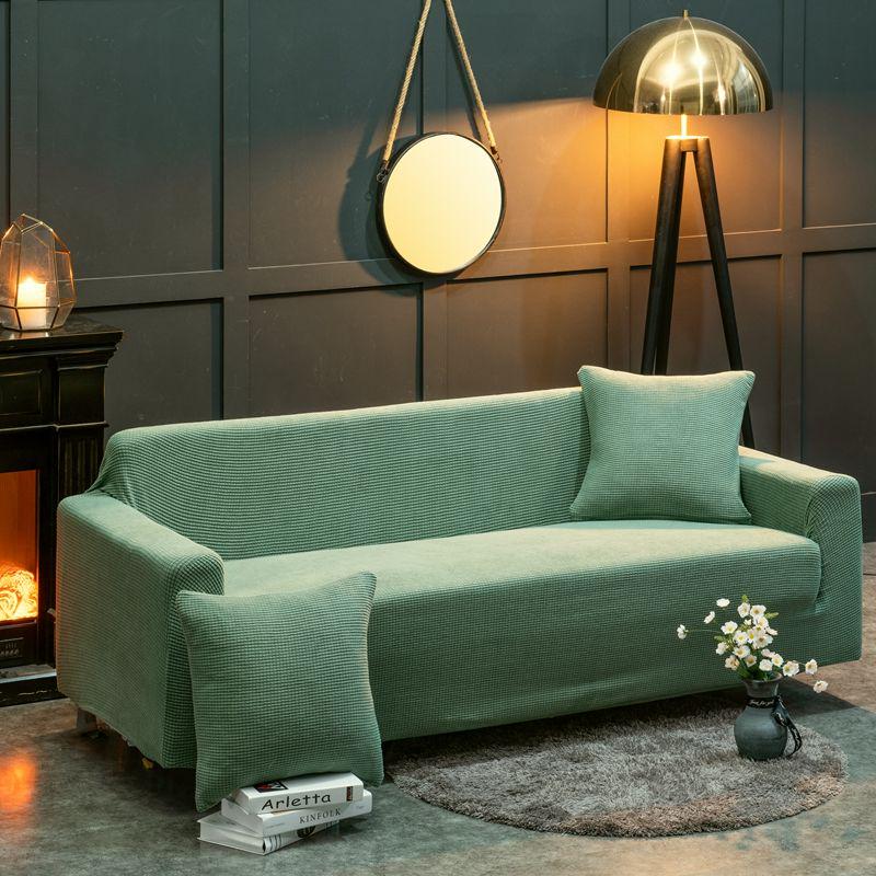 Corn velvet Sofa cover 1/2/3/4 seater elastic sofa covers Pure color all-inclusive Couch covers