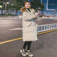 Down Jacket Winter Korean Fashion Big Fur Collar Mid-length Hooded Thick Warm Large Size Jacket Suitable for Women