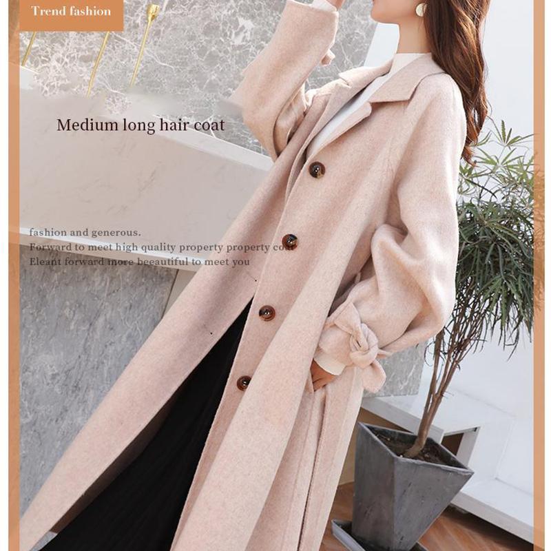 Plus Size Office Lady Trench Coat for Women's Windbreaker Spring Autumn Long Coat Windbreaker Winter Clothes Female Coat