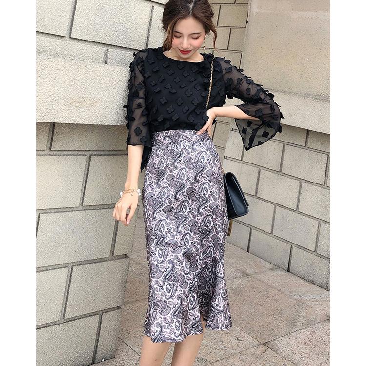 Summer Sexy Women Skirts Fashion High Waist Ruffles Loose Slim Long Wrap Skirt Ladies Leopard Beach