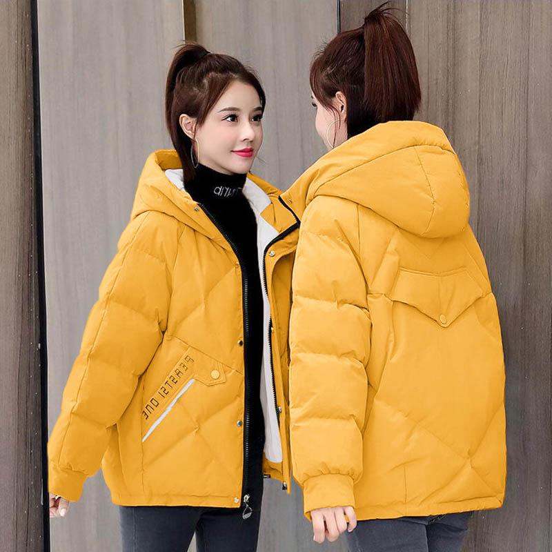 Cotton-padded Jacket Women's Winter Loose Hooded Regular Print Cotton-padded Jacket Women's Jacket