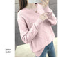 Warm O-neck Sweater Purple Color Rhombus Sweater Knitted Plain Sweater Women Knitwear Long Sleeve