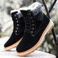 Plush Men's Winter Snow Boots High-top Thick Warm Cotton Shoes Men's Short Boots