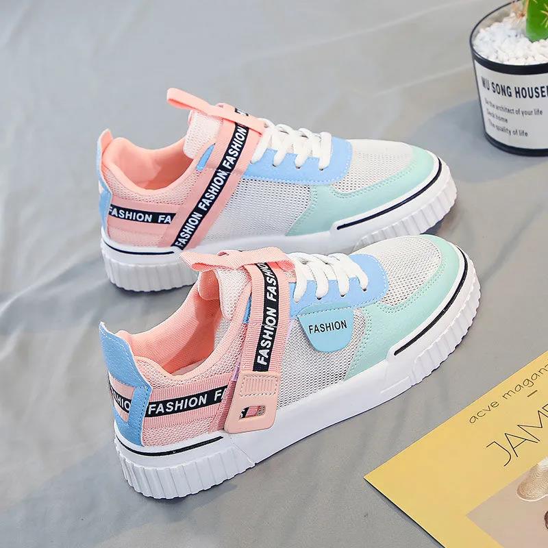 Mesh Summer Women's White Shoes Student Korean Style Breathable Casual Sports Sneakers