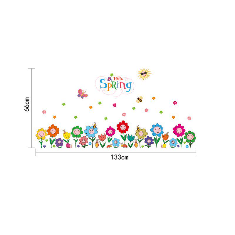 [sticker ]Lovely Cartoon Smile Flower Butterfly Wall Stickers Home Decor Living Room Bedroom Kitche