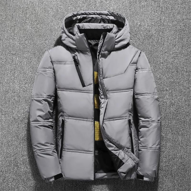 Winter Men's Jacket Men's Thick Plus Down Jacket Fashion Outdoor Sports White Duck Down Jacket Men