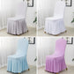 White Red Chair Cushion Cover Home Hotel Restaurant Wedding Banquet Elastic Chair Cover Dust Protection Stool Cover