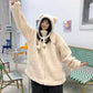 Lamb Velvet Sweater Jacket Women Loose Autumn and Winter Warmth and Velvet Thick Cardigan Zipper Jacket Ladies Warm Casual Jacket