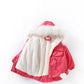 Girls Jacket Winter Cotton Jacket Hooded Coats for Girls Kids Outerwear Christmas Present