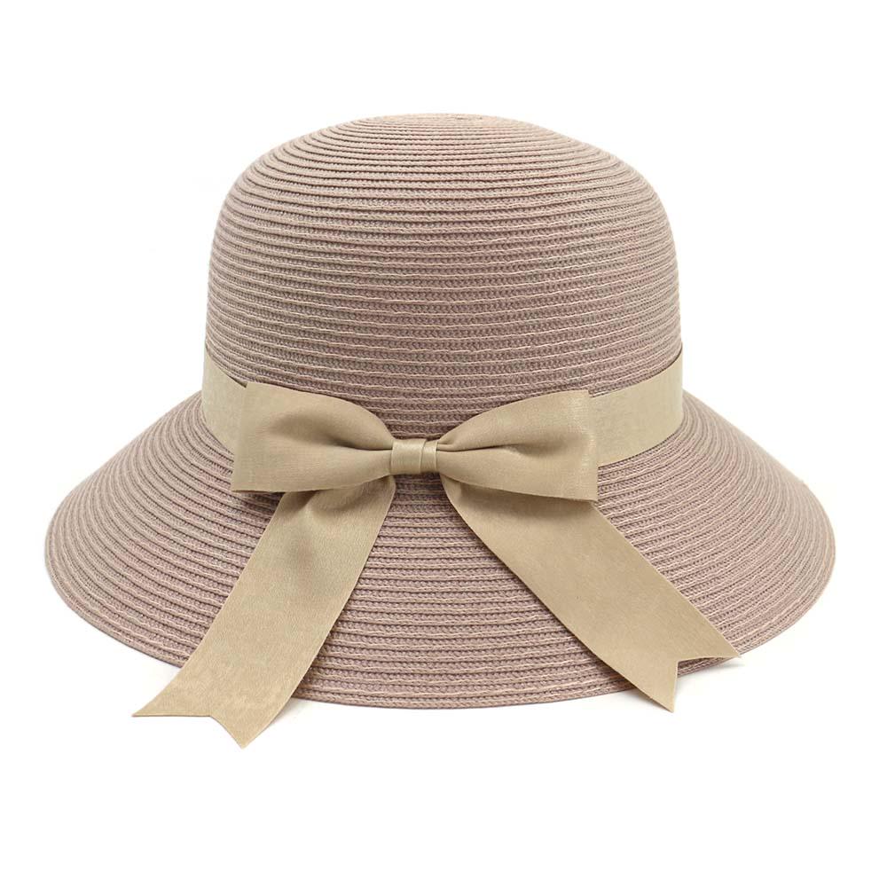 Straw hat Stylish vintage style linen bow summer straw hat