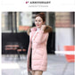 Autumn and Winter Fashion Temperament Women's Coat Big Fur Collar Down Padded Coat Slim Slim Thin Cotton Coat Mid-length