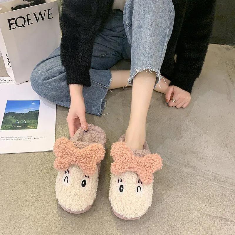 Autumn and Winter Cotton Slippers Non-slip Household Leisure Pure Cotton Floor Slippers