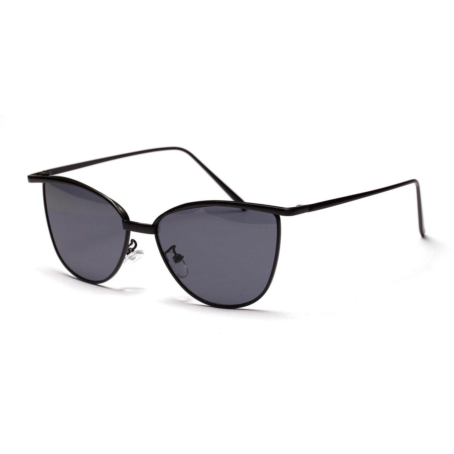 WTEMPO Cat Eye Metal Sunglasses Men Small Frame Transparent Color Ocean Sheet Glasses