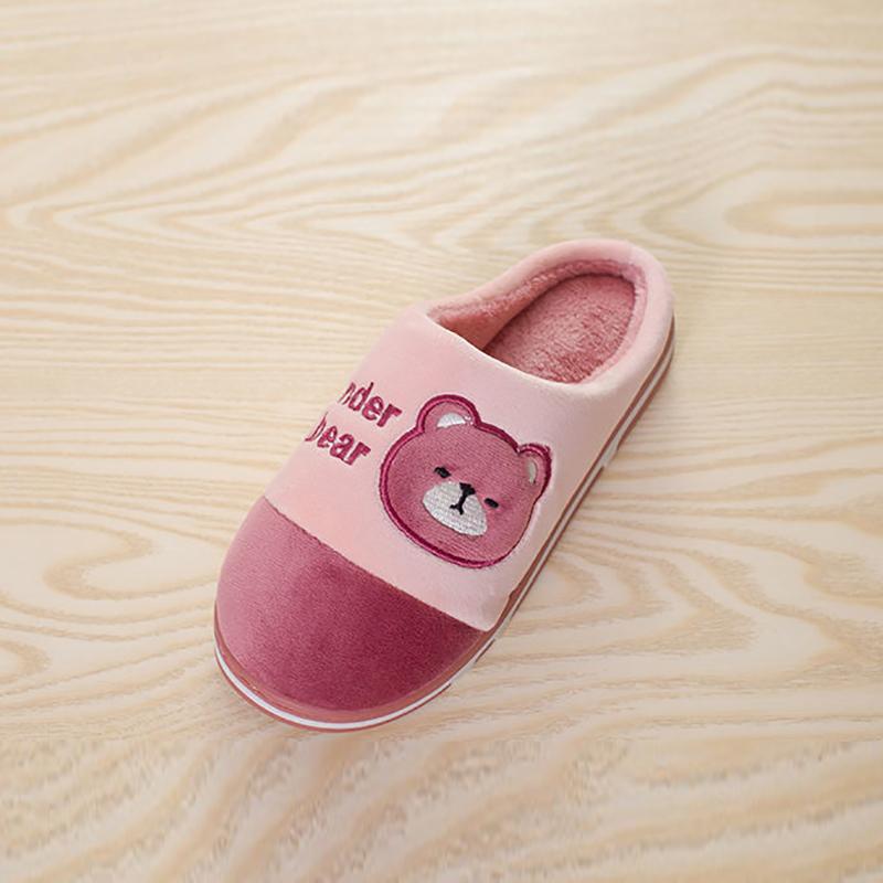 Winter Couple Thickened Non-slip Slippers Warm Indoor Cotton Slippers
