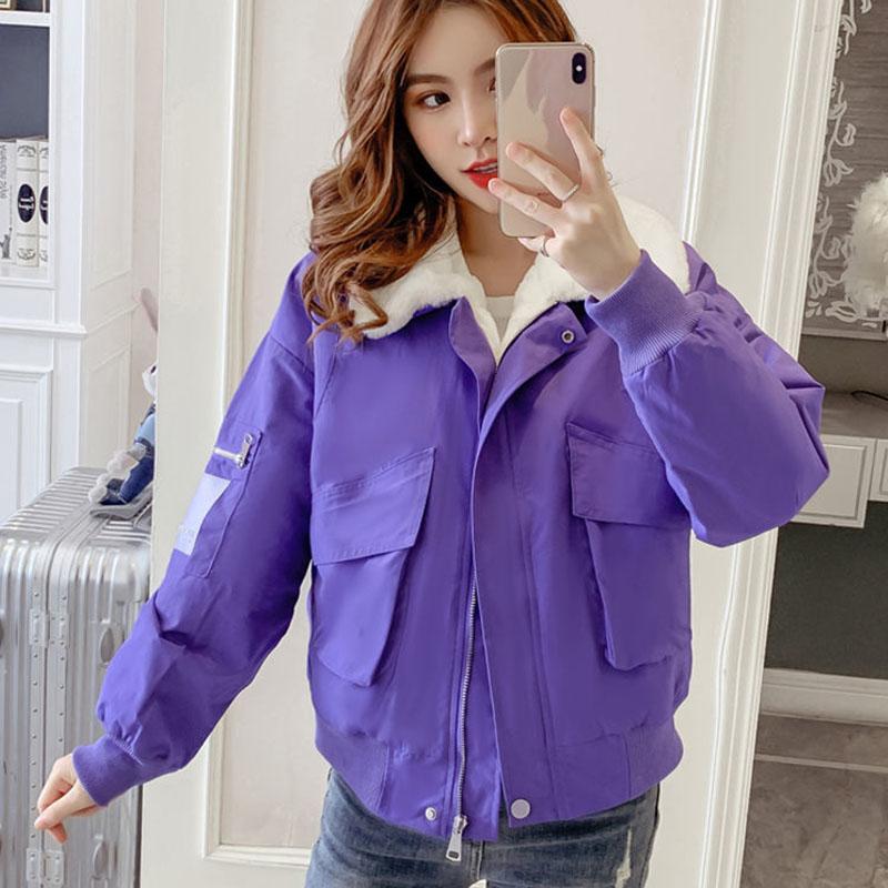 Lamb Wool Coat Women Winter Thick Padded Jacket Small Padded Coat Students All-match Short Padded Coat