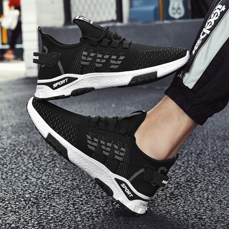 Summer Elastic Breathable Running Shoes Men's Soft-soled Casual Sports Shoes