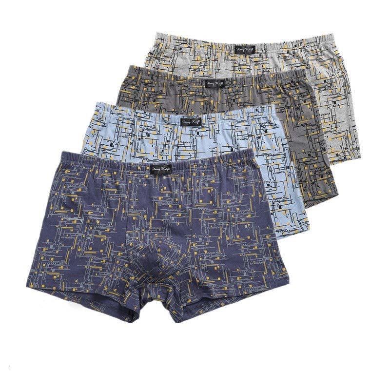 Men's Underwear Cotton Flat Angle Shorts Youth Printing Trend Sexy Loose Shorts