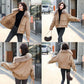 Women's Down Jacket Short Pie Overcoming Wide Jacket Fashion Tooling Coat Big Pocket Snow Jacket