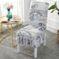 Chair Cover Spandex Printing Dining Chair Slipcover Modern Removable Anti-dirty Kitchen Seat Case