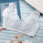 Ladies' Simple Non-steel Ring Bra Comfortable Thin Sleeping Circle Adjustable Underwear Sexy Lace Mesh Female Full Cup Brassiere Ultrathin Breathable