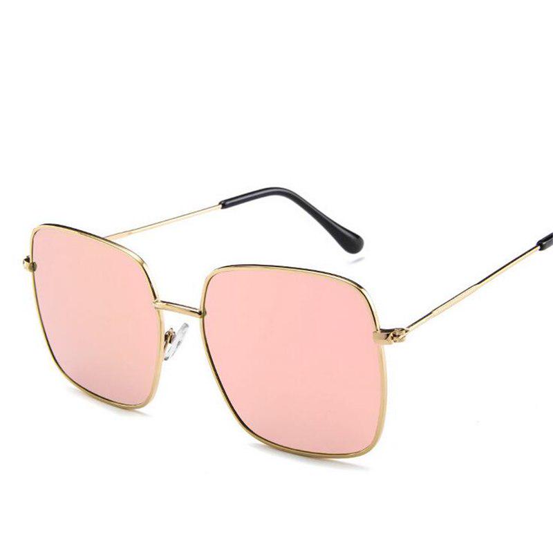 WTEMPO Drivin Fishing Square Sunglasses Retro Polygon Metal Large Frame Ocean Piece Face-lift Shoppi