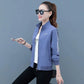 Women's Short Jacket Coat Spring and Autumn Ladies Stand Collar Printed Top Casual Jacket Zipper Sweatshirt