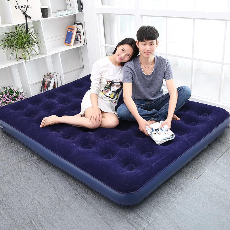 Household Single Inflatable Bed Outdoor Portable Air Bed Lazy Lunch Break Folding Air Mattress