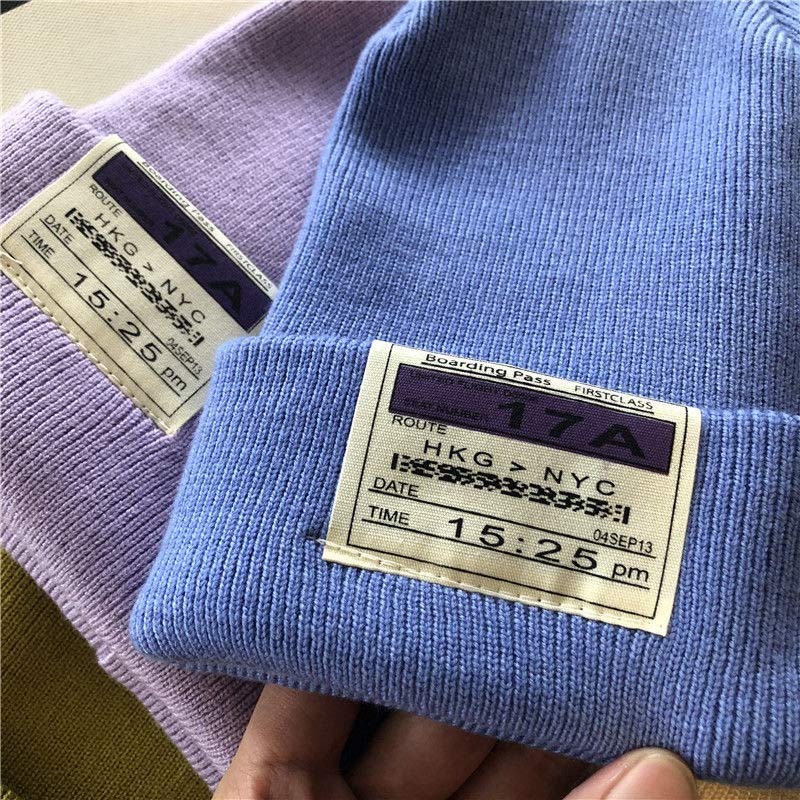 Unisex Knitted Beanie Hat Winter Solid Color Warm Hat Ladies Crochet Ski Leisure Skull Hat