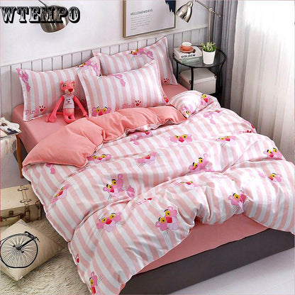 4pcs Cotton Super Soft Nude Sleeping Cotton Simple Fashion Quilt Cover