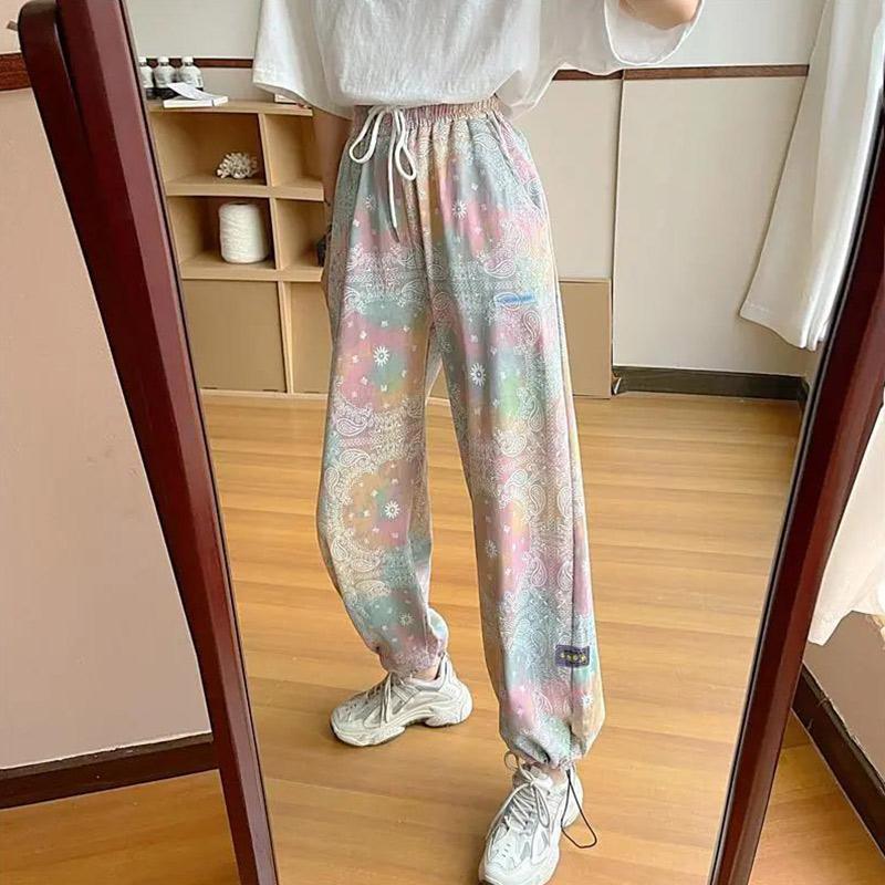 Sweatpants Women's Summer Thin Loose-fitting Wide-leg Harem Casual Pants