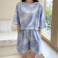 Pure Cotton Casual Sportswear Suit Women's Summer Short-sleeved Shorts Fashion Halo Dyed Loose Two-piece Suit