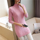 Woman Medium and long section High collar sweater Winter Knitting sweaters Large size sweater skirt
