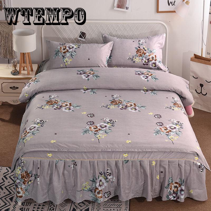 Bedding Set Flower Bed Linen 4pcs/set Duvet Cover Set Pastoral Bed Sheet  Duvet Cover