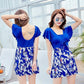 Swimsuit Large Size One-piece Cover Belly Slimming Loose Skirt One-Piece Swimsuit Vacation Beach Swimming Swimsuit