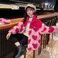 Girls Lamb Puffer Jacket Warm and Thick Autumn and Winter Clothes Windproof Stand Collar Top