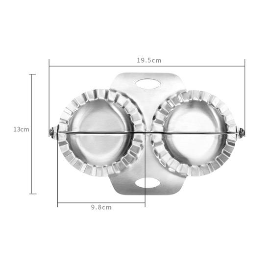 Stainless Steel Dumpling Artifact Tool Pressing Dumpling Mold Household Set Package Double-headed Dumpling Artifact