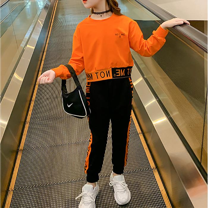 Children's Clothing Girls' Suit Spring and Autumn Clothing Spring Children's Sweater Leisure Two Piece Set
