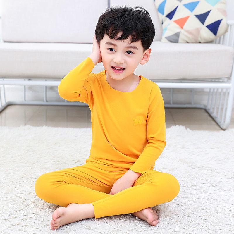 Autumn and Winter Boys and Girls Self-heating Seamless Long-sleeved Baby Home Service Suit
